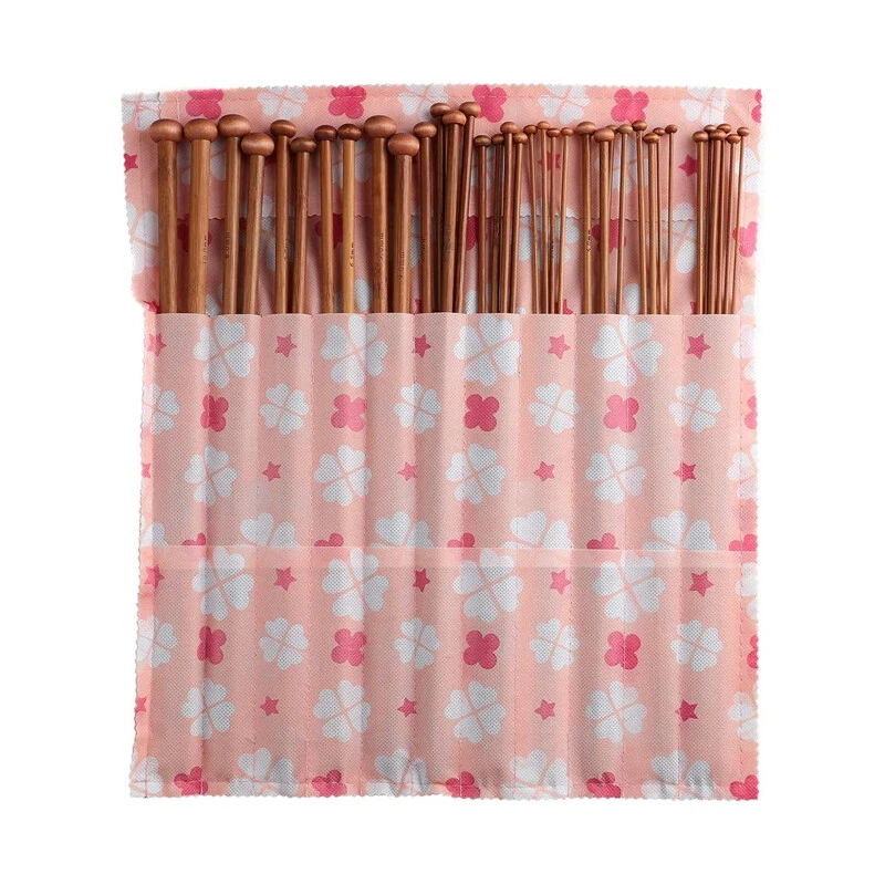 Bamboo Knitting Needles Set in Knitting Needle Case18Size 36pcs 35cm For Crochet - image 2 of 4