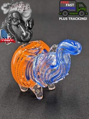 3'' Elephant Tobacco Smoking Glass Bowl Pipe 10