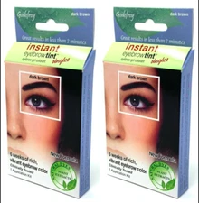 GODEFROY instant Eyebrow Tint Natural Gel Colorant SINGLE Kit X2 *FREE SHIPPING