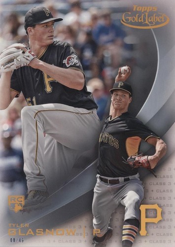 TYLER GLASNOW RAYS 2017 TOPPS GOLD LABEL CLASS 1 2 3 RC SET #41 (B