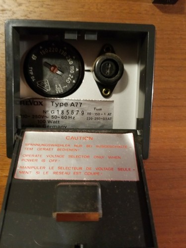 Grabadora de cinta de carrete a carrete Revox A77 década de 1970 BONITA co. RARA con manual + Varipitch - Imagen 9 de 12