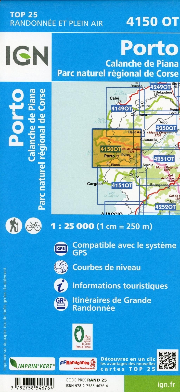 Thumbnail - Porto Calanche De Piana Parc Naturel Régional De Corse 1 : 25 000 |