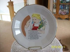 Homer Laughlin Vintage 1974 Mother Poem Plate Mom & Daughter Graphics