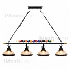 50" 4-Light Hanging Pool Table Lights Fixture Billiard Pendant Lamp Fits E27/E26
