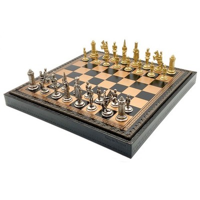 Exklusives 3-in-1 Spieleset Italfama   Camelot Piccolo Schach + Dame +Backgammon
