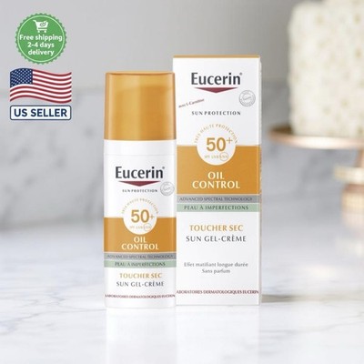 Eucerin Oil Control Dry Touch Sun Gel Cream | Ultra Light Acne Skin SPF50+ 50ml