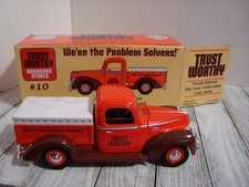 TRUST WORTHY 1940 FORD Pickup Limited Edition Die Cast Coin Bank 62501 1994