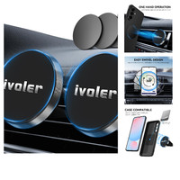ivoler Magnetische Handyhalterung Auto LüFtung Schwarz, Universal KFZ Halterung