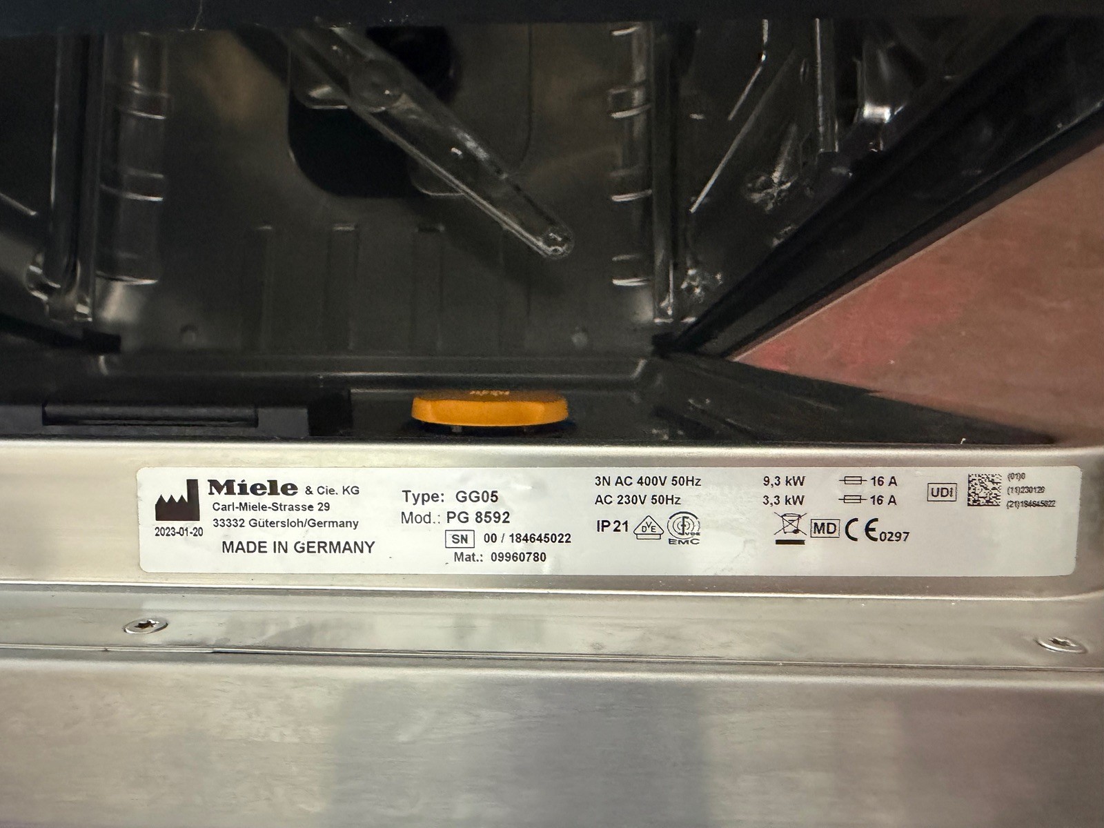 Miele PG 8592 Reinigungs- Desinfektionsautomat RDG 400V 9,3kW Bj.2023 Unterbau – Bild 4
