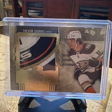 2022-23 UD The Cup Limited Logos Game Used Patch Trevor Zegras /50 Anaheim Ducks