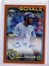 Samad Taylor 2024 Topps Chrome Auto True Orange Refractor 20/25 RC
