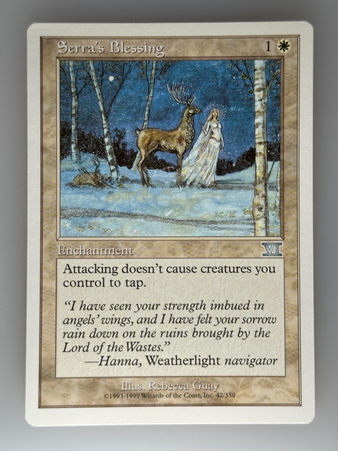 MTG Serra's Blessing U Classic Sixth Edition 6ED 42 NM Normal Magic