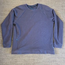 Janji Men's Medium Circuit Crew Pullover  Navy Blue Long Sleeve