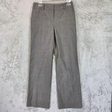 Ann Taylor Signature Dress Pants Womens 0 Gray Twill Boot Leg Work Office