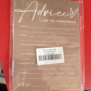Advice for the Newlyweds Wedding Advice Cards Party Activity Pack