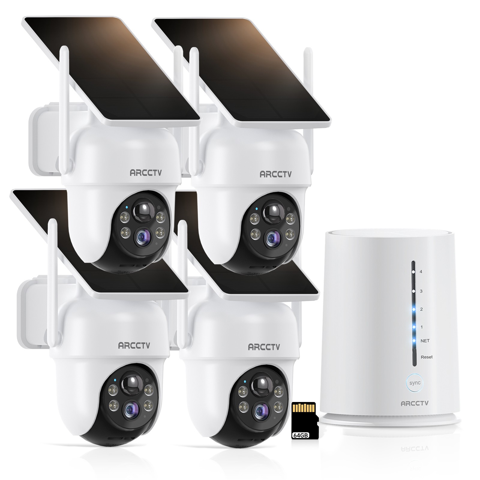 ANRAN Solar Battery Powered WiFi IP Security Camera System Outdoor Wireless Home