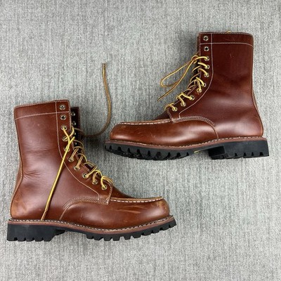 Eddie Bauer K-8 8 Inch Boot 10 Brown Waterproof Fullgrain Goodyear