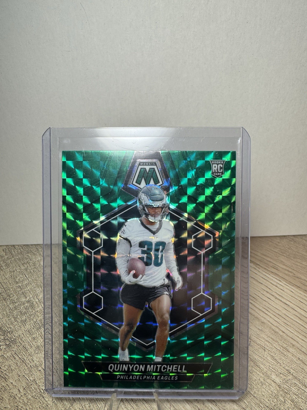 2024 Panini Mosaic - Rookies Quinyon Mitchell #322 Green Mosaic Prizm (RC)