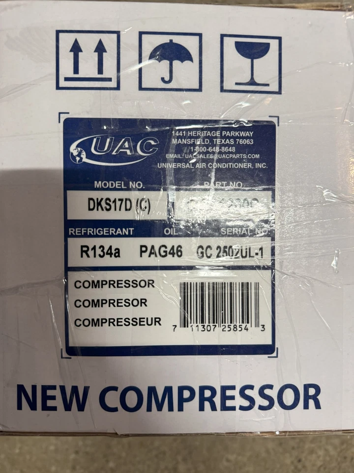 Embrague y compresor de aire acondicionado UAC CO11200C compatibles en Nissan Rouge selecto 08-2016 Foto 4 de 4