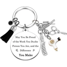 Hair Stylist Gift Keychain Scissors Keychain for Hairdresser Salon Jewelry