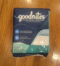 GoodNites Disposable Bed Mats - 9 Count New Sealed Bed Wetting Pads