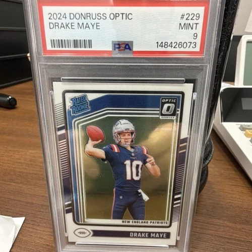 2024 Panini Donruss Optic Rated Rookie Drake Maye #229 PSA 9