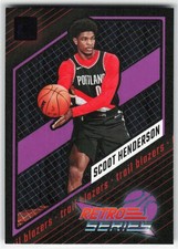 2023-24 Panini Donruss Retro Rated Rookie Purple Scoot Henderson #6 Portland