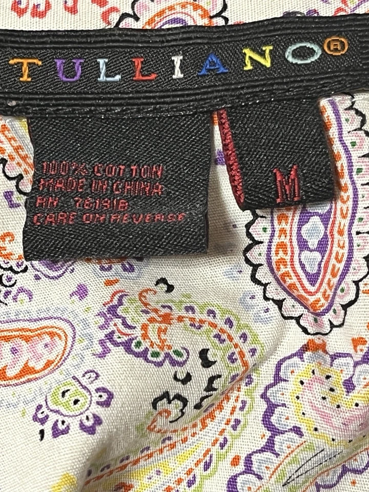 Camisa Tulliano Hombre Mediana Negra Abotonada Manga Larga Hilos Multicolor Foto 4 de 4