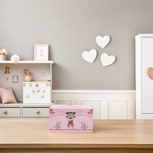 Pink Musical Jewellery Box Ballerina Pink Purple Jewellery Box Girls Kids Age 3+ - Picture 15 of 19