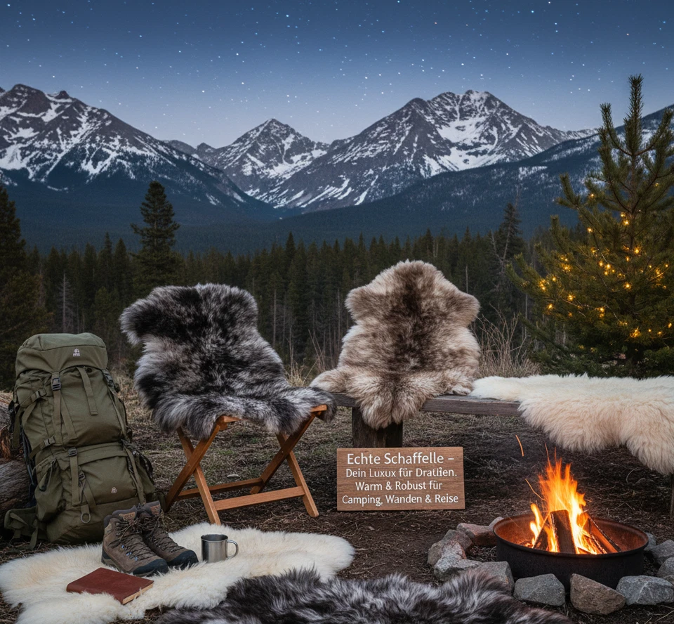 5x Naturfelle im Set – Schaffell, Ziegenfell & Kaninchenfell – B-Ware – Deko - Bild 2 von 4