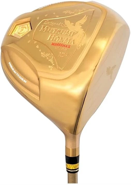 MUTSUMI HONMA Golf Japan MH488MAX Phoenix Titanium Driver Club Gold Flex R New - Image 2 of 4