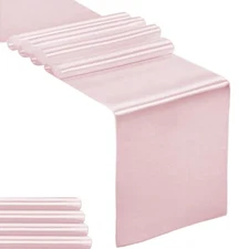 Satin Table Runners 5-Pack Rose Gold 12x108 Inches for Weddings Parties