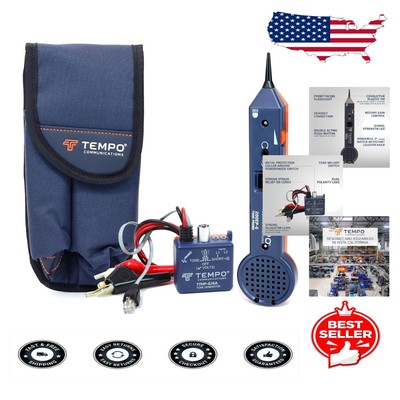 Battery-Powered Wire Tracer Kit with Water-Resistant Tone Generator & Probe