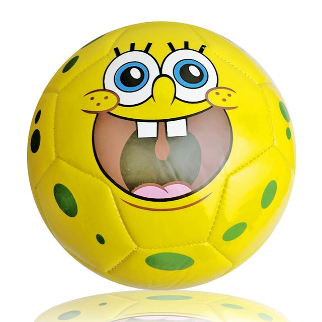 Size4 Football for Kids SoccerBall Yellow SpongeBob Design for Amateur