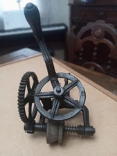 antique hand crank bench grinder