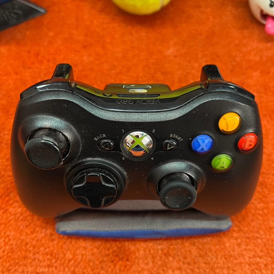 Controller Xbox 360 Joystick Originale Microsoft Xbox Joypad Wireless Pad Nero - Immagine 4 di 4