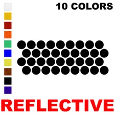 LiteMark Reflective Circle (Dot) Decals (.25" - 2") Weatherproof & Adhesive