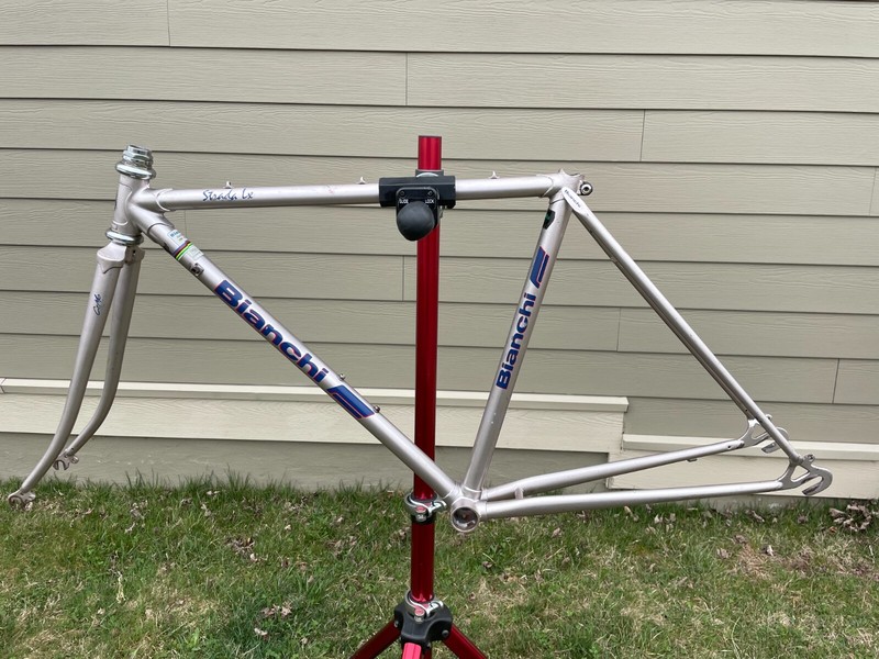 Vintage Bianchi Strada-LX Steel Frameset "Campione del Mondo 1986/87" size 53