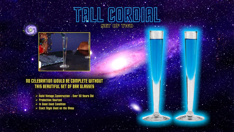 TREK TALL SPACE CORDIAL SET PROP BAR COSTUME TOS TV STAR COSTUME SUPER RARE L@@K