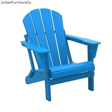 Adirondack Chair Folding Patio Outdoor Poly Seat Lounge Garden Deck UV Protected
