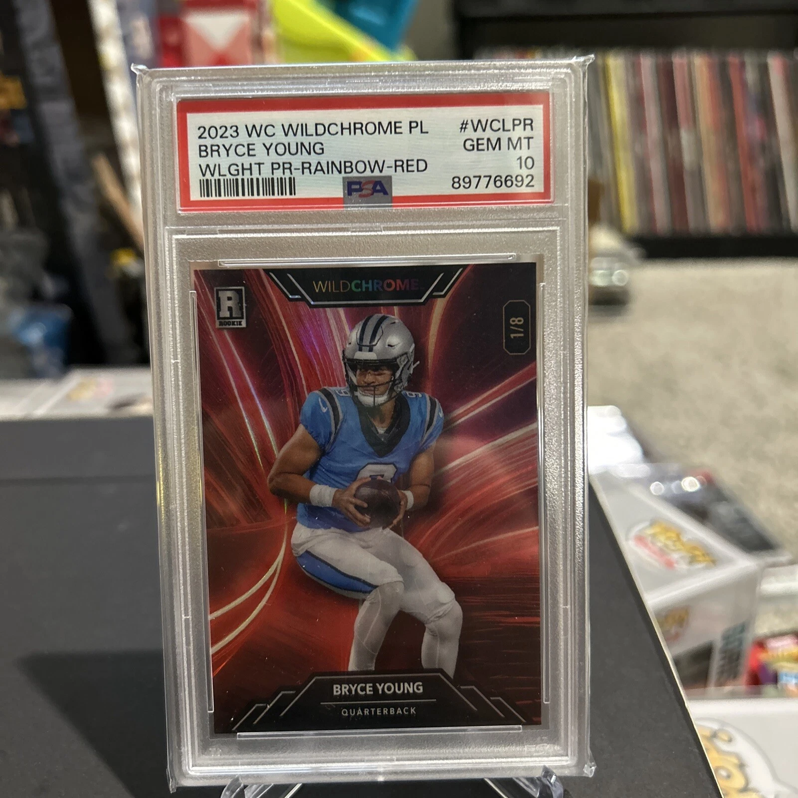 Bryce Young Wild Card Wildchrome Pro-Look Wildlight Promo #WCLPR Rainbow Foil-Red