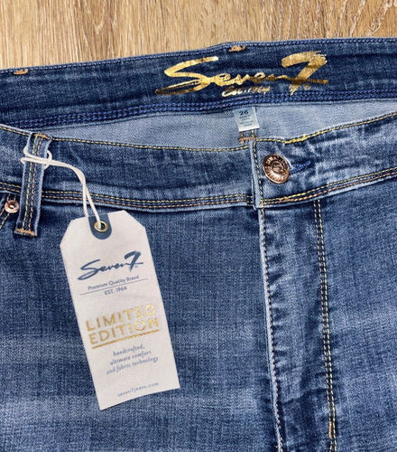 NEW Seven 7 Pants Jeans Womens Size 26 Blue Boot Cut Stretch Limited Edition - Picture 4 of 9