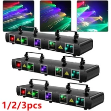 11CH 5 Lens DMX Laser Unit Projector LED Stage Disco Light RGBY Beam DJ Light