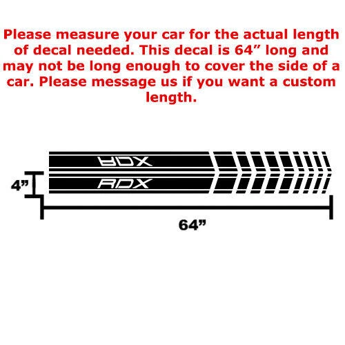 2 calcomanías adhesivas de vinilo con símbolo de gráficos de varios colores para Acura RDX Foto 3 de 4
