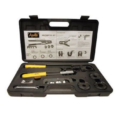 NEW APOLLO 69PTKH0015K 4 IN 1 MULTI HEAD PEX PLUMBING CRIMPING TOOL SET 7044951