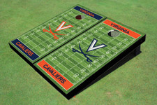 University of Virginia Alternating Football Field Custom Cornhole Board