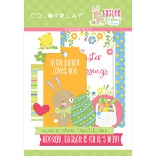 Scrapbooking Crafts DieCuts Easter Wishes Eggs Some Bunny Loves You Spring Peeps
