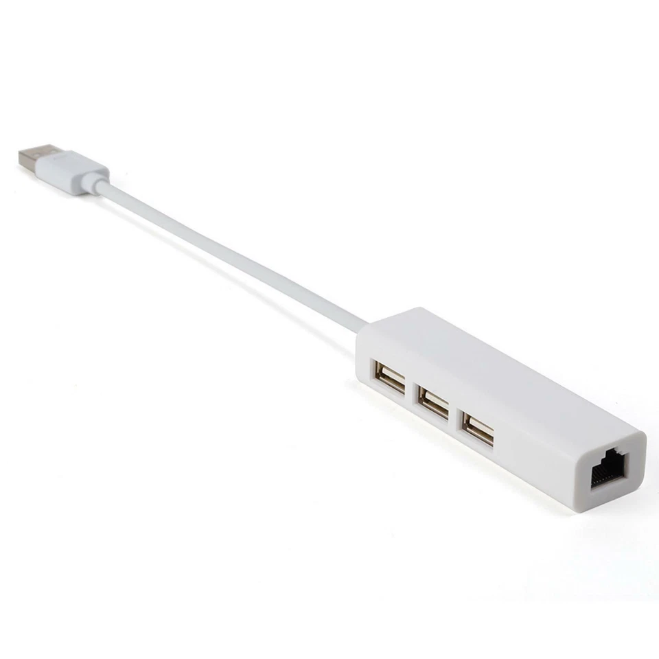 USB A auf 3 x USB A und RJ45 Ethernet Lan Adapter Hub Kabel Mac USB-A Netzwerk - Bild 2 von 4