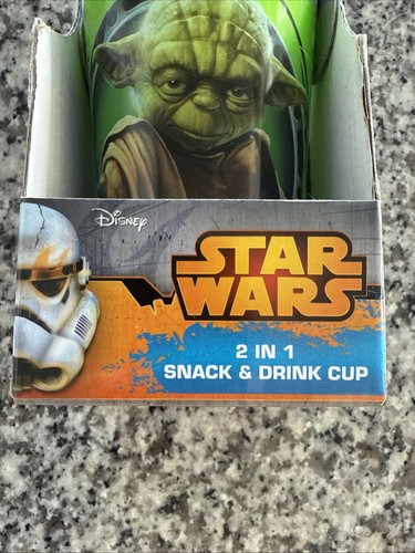 2 in 1 Drink & Snack Cup Yoda Star Wars As Seen On TV New In Box Snackeez Jr New - Picture 4 of 7
