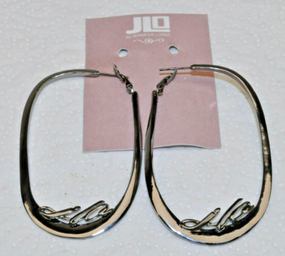 Modeschmuck Ohrringe - Creolen -  JLO -  ca.7 cm x 4,5 cm - BY 54
